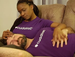 Photo of two Certified Cuddlists