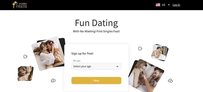 OneNightFriend homepage OneNightFriend homepage