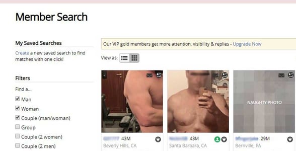 Screenshot of AFF's search page Screenshot of AFF's search page