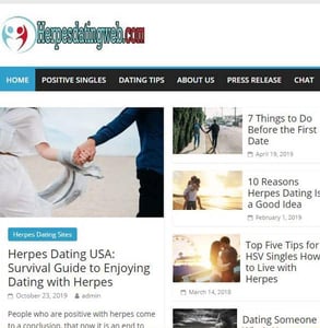 Screenshot of HerpesDatingWeb.com