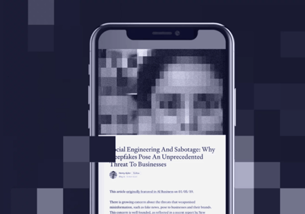 Screenshot from Deeptrace website