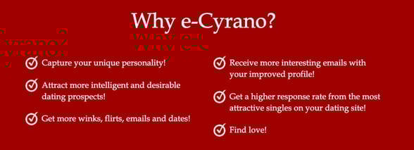 Screenshot from e-Cyrano website Screenshot from e-Cyrano website