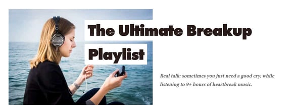 Screenshot of Nancy Deen's Ultimate Breakup Playlist 