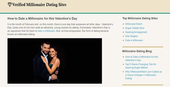 Screenshot of Verified Millionaire Dating Sites Screenshot of Verified Millionaire Dating Sites