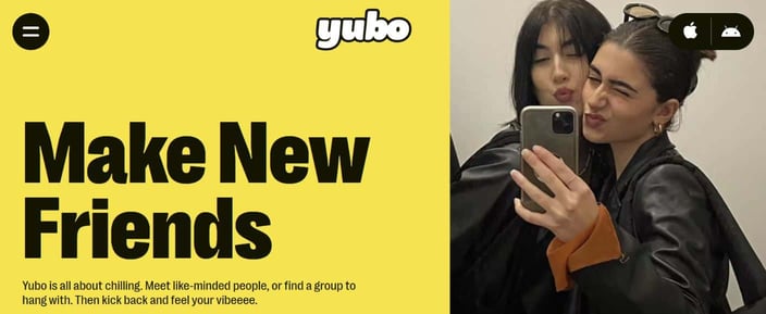 Yubo homepage