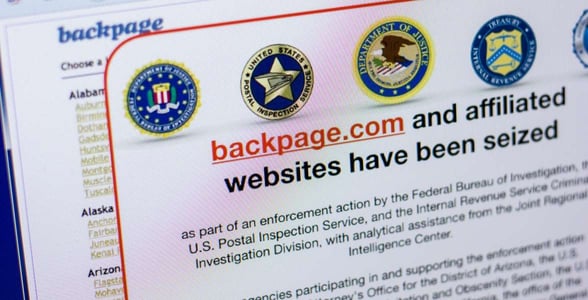 Screenshot of Backpage