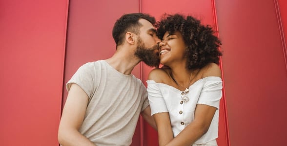 Photo of an interracial couple