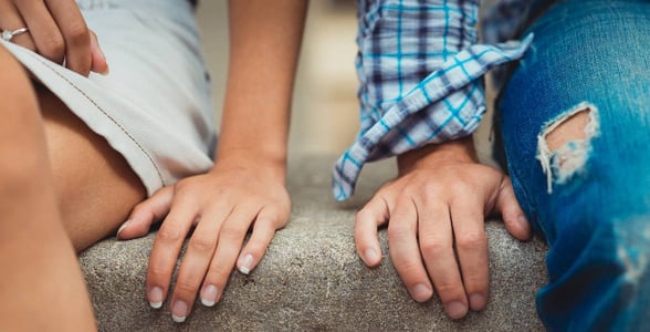 Photo of a couple's hands Photo of a couple's hands