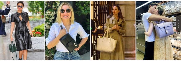 Screenshot of celebrities with SENREVE bags Screenshot of celebrities with SENREVE bags