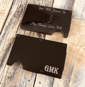 Photo of a minimalist wallet Photo of a minimalist wallet