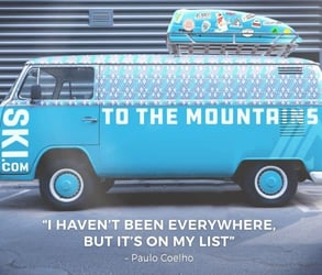 Photo of a Ski.com tour van Photo of a Ski.com tour van