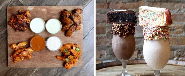 Public House wings and cake shakes Public House wings and cake shakes