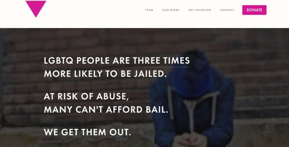 Screenshot of the LGBTQ Freedom Fund Screenshot of the LGBTQ Freedom Fund