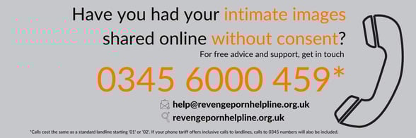 Screenshot of Revenge Porn Helpline banner Screenshot of Revenge Porn Helpline banner