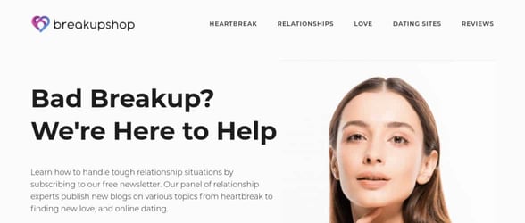Screenshot of Breakup Shop