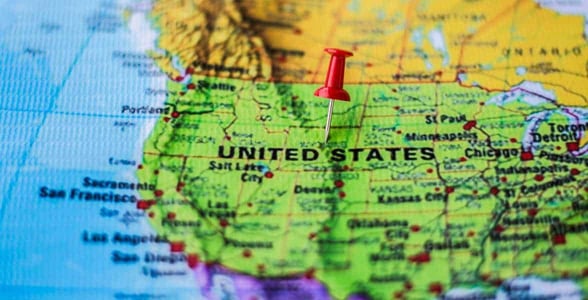 A map of the USA A map of the USA
