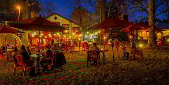Photo of outdoor dining at Lâ€™Auberge Chez FranÃ§ois
