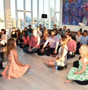 Photo of a meditation class Photo of a meditation class