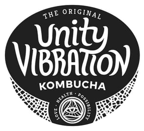The Unity Vibration Kombucha logo The Unity Vibration Kombucha logo