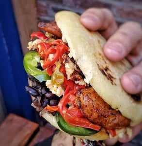 Photo of an arepa Photo of an arepa