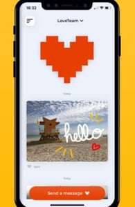 Screenshot of the Lovebox app