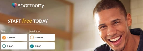 Screenshot of eharmony