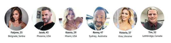 Screenshot of Dream Singles profiles Screenshot of Dream Singles profiles