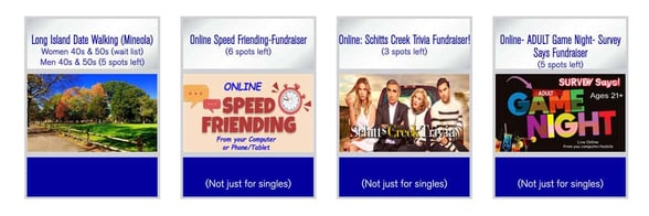Screenshot of Weekend Dating online events Screenshot of Weekend Dating online events