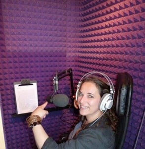 Photo of Alexa in a sound booth