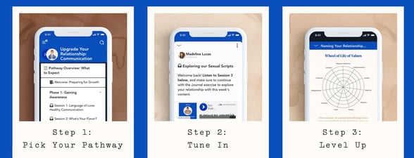 Screenshots of the Real app Screenshots of the Real app