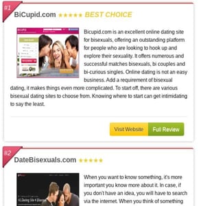 Screenshot of DatingSitesForBisexuals.com Screenshot of DatingSitesForBisexuals.com