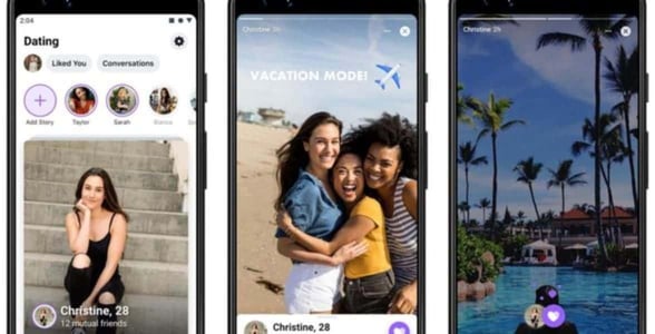 Screenshots of Facebook Dating