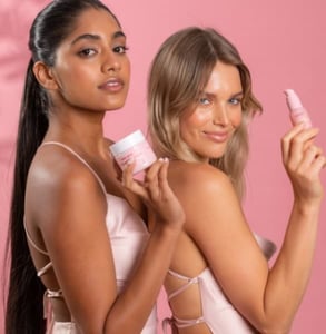 Photo of women with Alya Skin products Photo of women with Alya Skin products