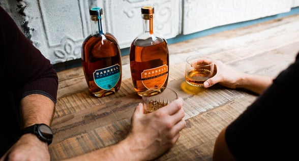 Photo of couples sharing Barrell Craft Spirits drinks Photo of couples sharing Barrell Craft Spirits drinks