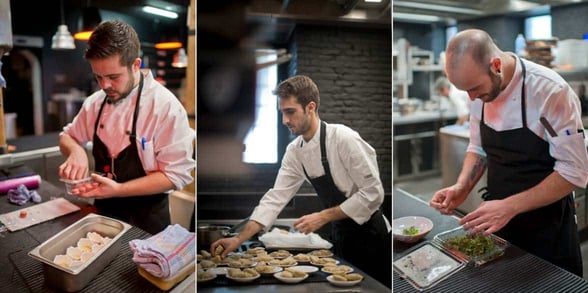 Behind-the-scenes photos of the kitchen