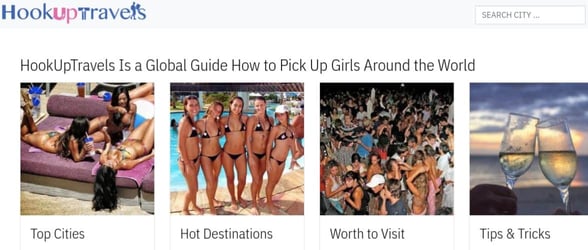 Screenshot of HookupTravels.com Screenshot of HookupTravels.com