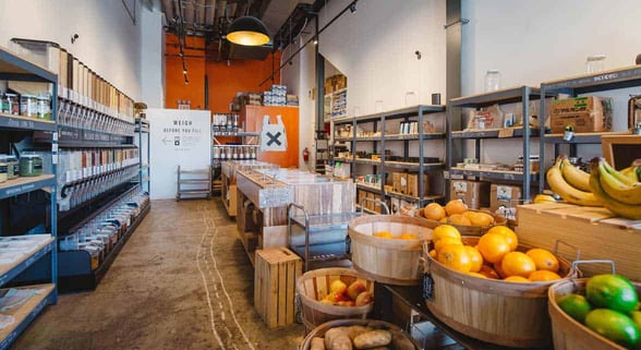 Photo of the inside of Precycle market