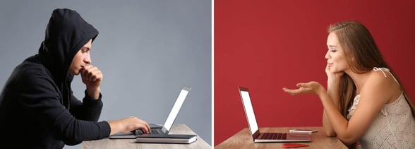 Photo of an online scammer Photo of an online scammer