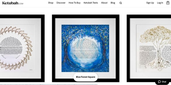 Screenshot of Ketubah.com Screenshot of Ketubah.com