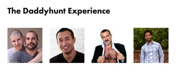 Screenshot from Daddyhunt website