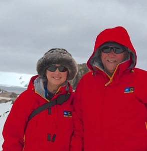 Photo of charles and Elizabeth in Antarctica Photo of charles and Elizabeth in Antarctica