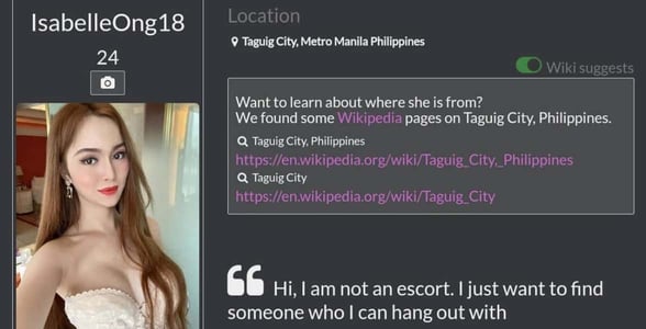 A Hello Pinay profile