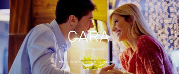 Screenshot from Cara Matchmaking website Screenshot from Cara Matchmaking website