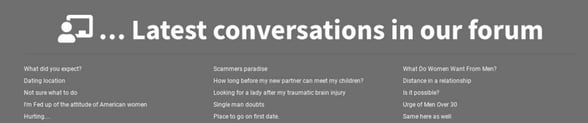 Screenshot of the forum