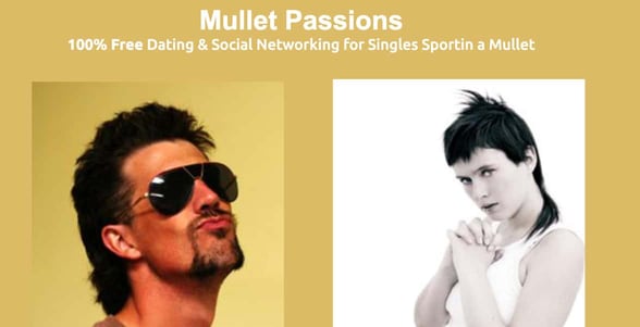 Collage of images from Mullet Passions homepage Collage of images from Mullet Passions homepage