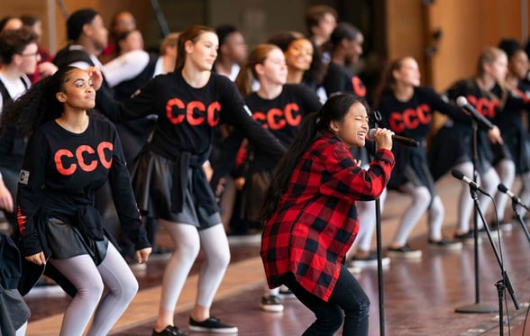 Photo of a Chicago Children's Choir performance