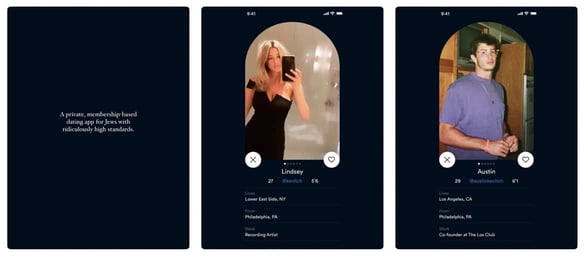 Screenshots of The Lox Club app Screenshots of The Lox Club app