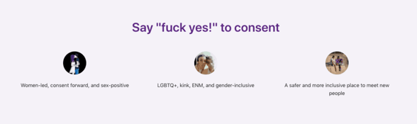 Screenshot from website about consent.