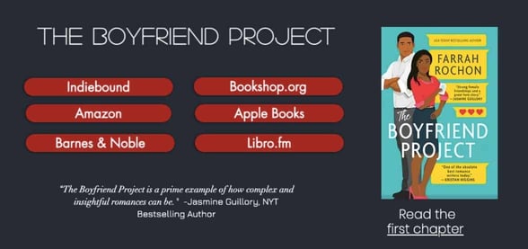 The Boyfriend Project website screenshot. 