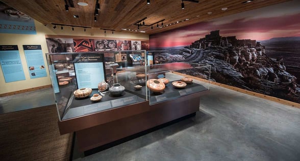 Photo of Western Spirit pottery exhibit Photo of Western Spirit pottery exhibit